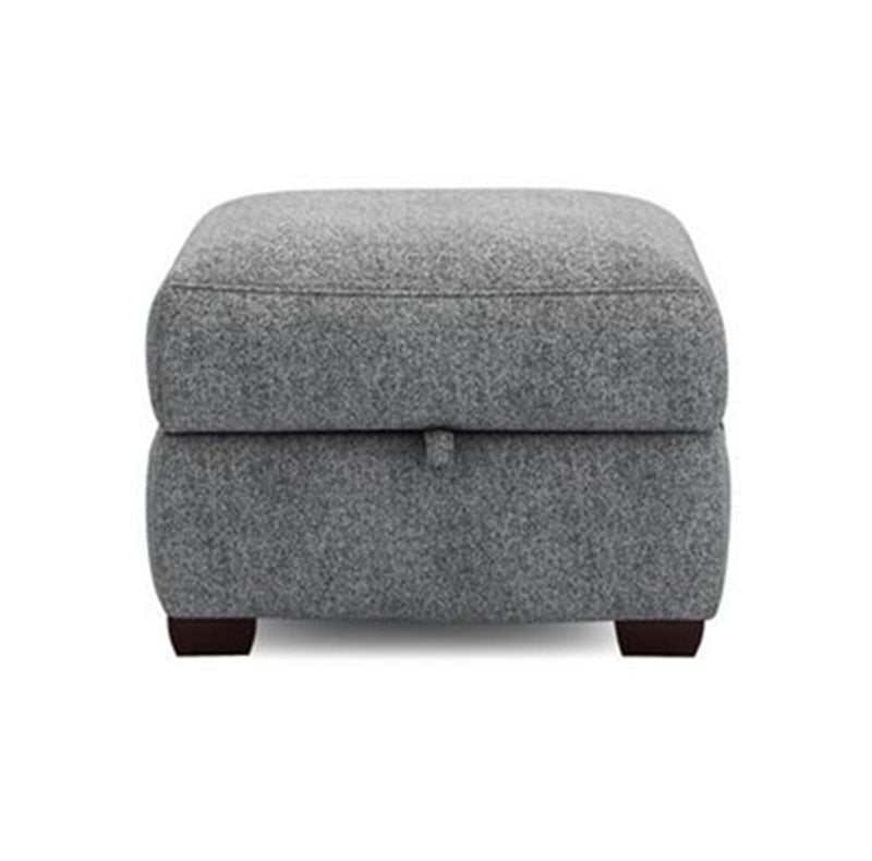 Torque India Lancer Square Shape Fabric Ottoman Pouffe Puffy for Foot Rest Home Furniture (Grey) - TorqueIndia